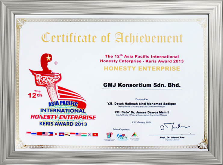 GMJ4U keris certificate